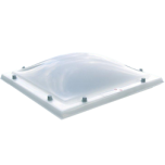 Lichtkoepel enkelwandig acrylaat in helder of opaal glas 100x220 cm.
