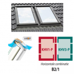 Fakro FTU-V U30 B2/1 combi horizontaal 134x118 cm