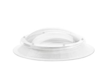 Ronde lichtkoepel met dakopstand dagmaat 80 cm naar wens samenstellen.