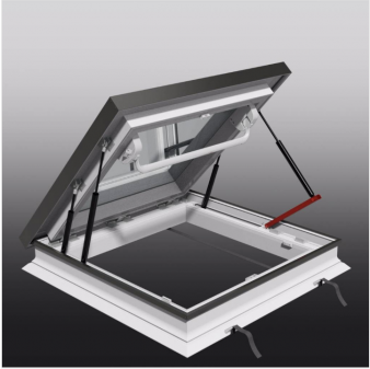 Intura platdakraam met dakbetreding en ventilatie 120x120 cm.