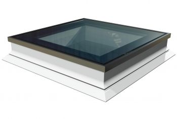 Intura platdakraam met HR++ glas 100x100 cm, vlakke lichtkoepel met hoge isolatie waarde.