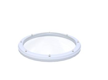 Driewandige ronde lichtkoepel acrylaat dagmaat 200 cm 