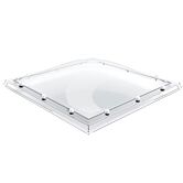 Losse lichtkoepel 50x50 cm enkelwandig domelite met afdichtingsband en doppen.