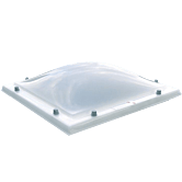 Lichtkoepel driewandig acrylaat in helder of opaal 80x220 cm.