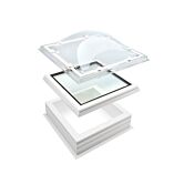 Skylux iDome lichtkoepel met HR++ veiligheidsglas en dakopstand 90x120 cm.