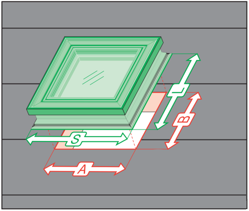 Fakro DEF DU6 maat tekening platdakraam.
