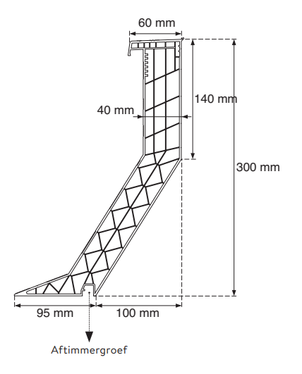 Doorsnede Skymax CE dakopstand 30/20.